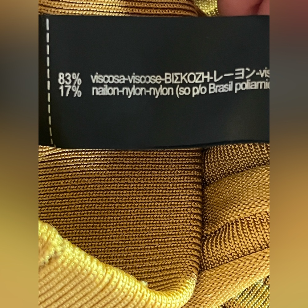 NWT Zara: Mustard Yellow Ribbed Knit Maxi Skirt with Side Slit - Picture 6 of 8